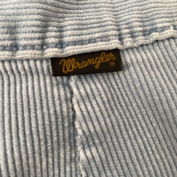 Vintage Women's Wrangler Corduroy Bellbottom Pants, 23 x 31, Light Blue Flare - Picture 5 of 11